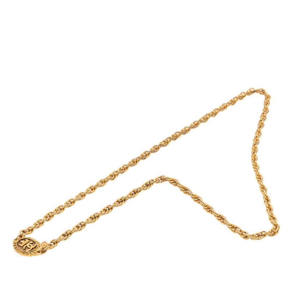 CHANEL Gold Logo Necklace - Picture 3 of 6